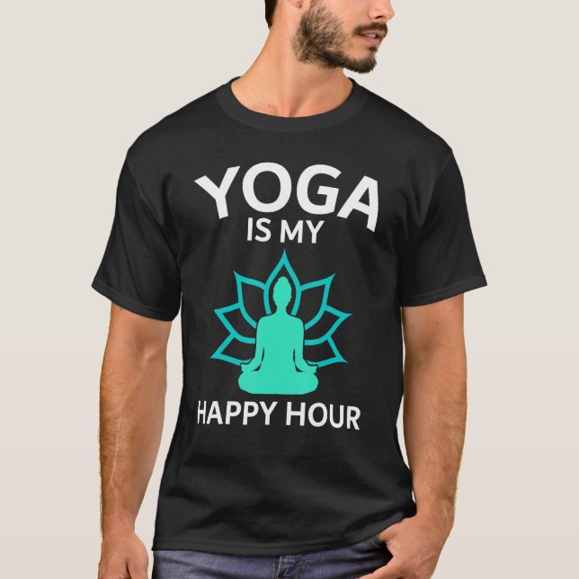 Yoga ist mein Happy Hour Guru Sport Workout USA fo T-Shirt (Vorderseite)