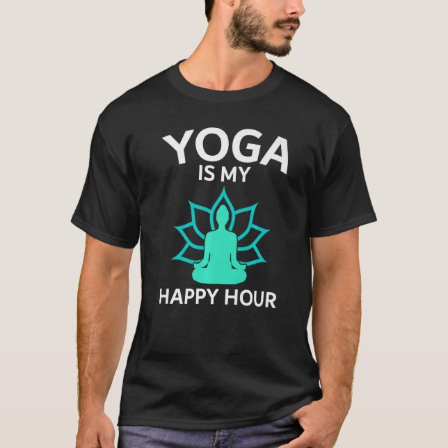 Yoga ist mein Happy Hour Guru Sport Workout USA fo T-Shirt (Vorderseite)