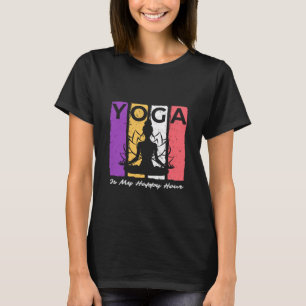 Yoga ist meine glückliche Stunde Vintages Yoga-Spr T-Shirt