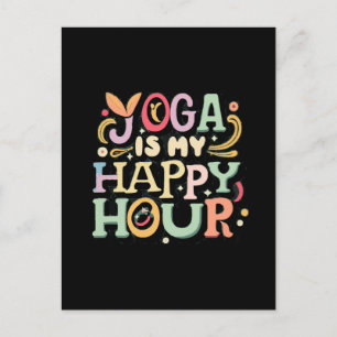 Yoga ist meine Happy Hour Postkarte