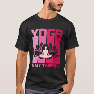 Yoga ist meine Therapie Retro Vintag Yoga Zen Medi T-Shirt