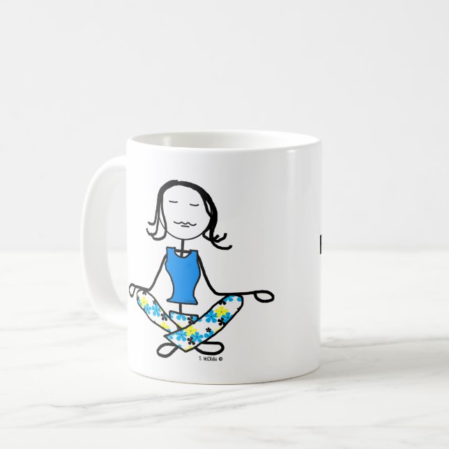 Yoga-Karma-Meditations-Tasse personifizieren Kaffeetasse (Vorderseite Links)