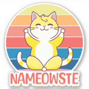 Yoga-Katze Aufkleber