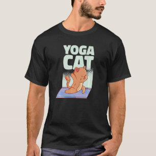 Yoga-Katze Mia Fluffige Katzen T-Shirt