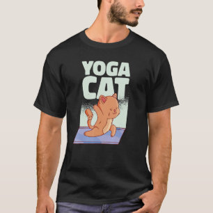 Yoga-Katze Miauen Fluffige Katzen T-Shirt