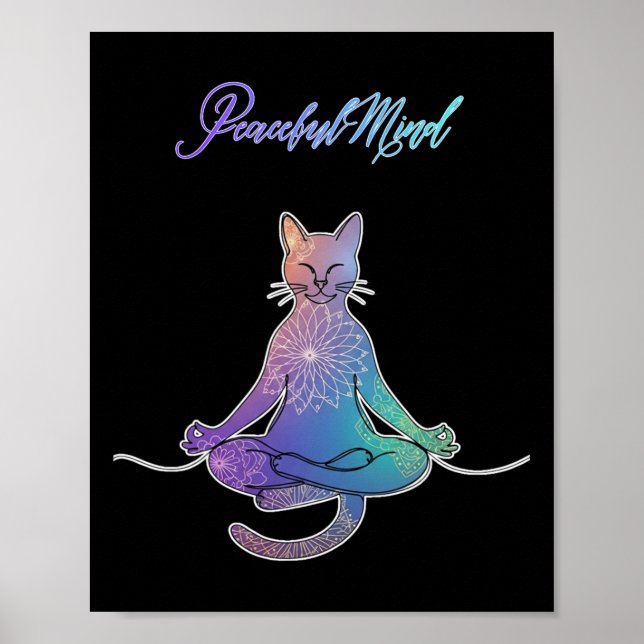 Yoga-Katze  Poster (Vorne)