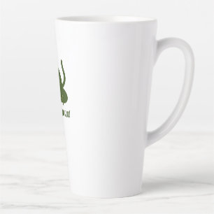 Yoga-Katze Ruhig Zen Retro-Illustration Milchtasse