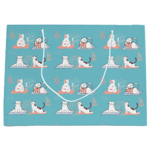Yoga-Katzen Große Geschenktüte