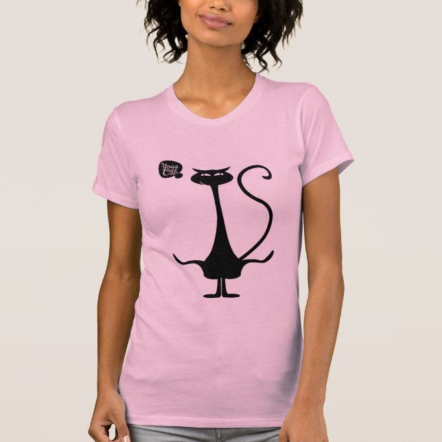 Yoga-Katzen-Hocke T-Shirt (Vorderseite)