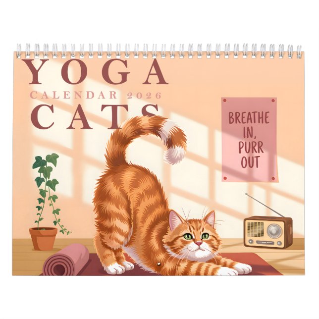 Yoga-Katzen-Kalender 2026 Kalender (Titelbild)