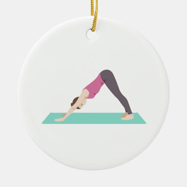 Yoga Keramik Ornament (Vorne)