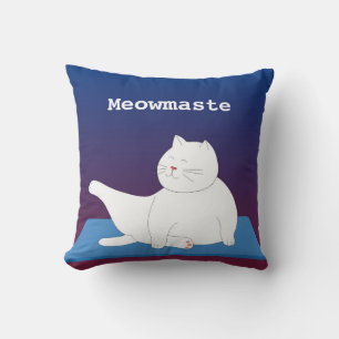Yoga Kitty Throw Kissen, 16 Zoll x 16 Zoll Kissen