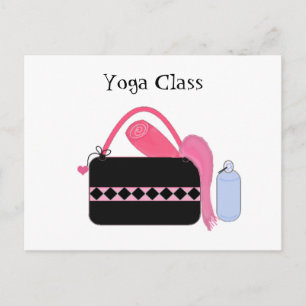 Yoga-Klasse mit Yoga-Ausrüstung Postkarte
