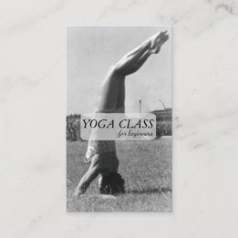 Yoga Kopfstand-Pose Vintage Visitenkarte
