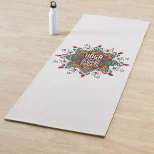 Yoga Körper und Geist immer Priorität Mandala Yogamatte