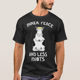 Yoga-Kuh Zen-Meditation Entspannung Tier T-Shirt