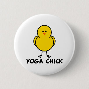 Yoga-Küken Button