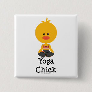 Yoga-Küken-Knopf Button