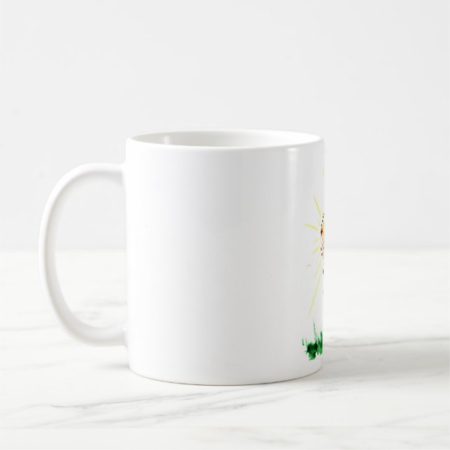 Yoga-Kunst - "Mutter wartete herein" geänderte Kaffeetasse (Links)