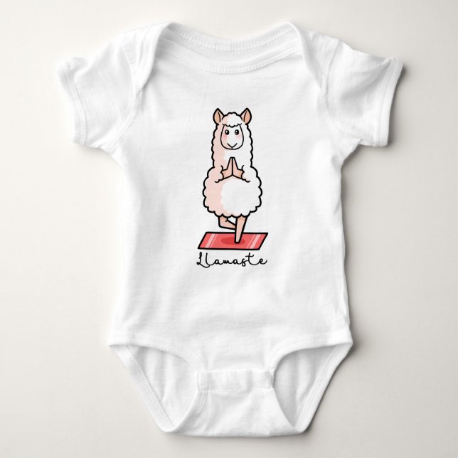 Yoga-Lama - Llamaste Baby Strampler (Vorderseite)