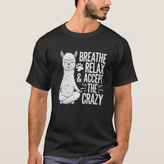 Yoga Lama Namaste Meditation Zen Tier Yoga Inst T-Shirt