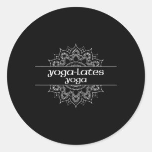 Yoga-lates Yoga-Typ Mandala-Grafik Runder Aufkleber