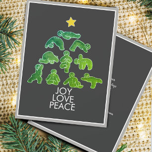Yoga Lebkuchen Feiertags-Weihnachtskarte Feiertagskarte