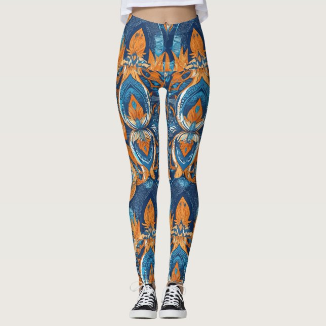 Yoga-Leggings mit einzigartigem Muster Leggings (Vorderseite)