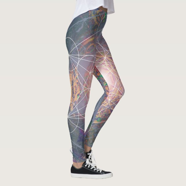 Yoga-Leggings mit einzigartigem Muster Leggings (Rechts)