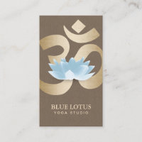 Yoga-Lehrer-blauer Lotos-Blumen-Goldom-Symbol