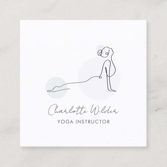 Yoga-Lehrer Cobra-Pose Visitenkarte (Vorderseite)