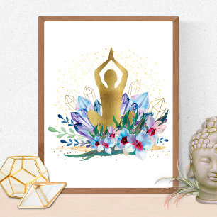 Yoga-Lehrer Energie-Heiler Kristalle Reiki Spa Poster