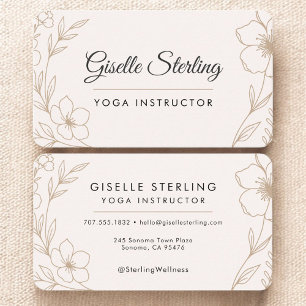 Yoga-Lehrer Floral Visitenkarte