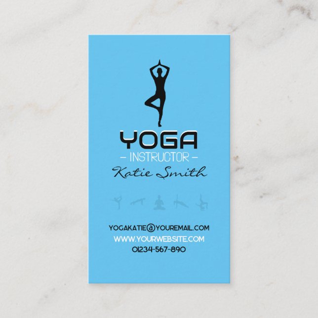 Yoga-Lehrer/Instrukteur - Visitenkarte (Vorderseite)