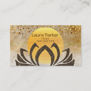 Yoga-Lehrer-Lotos-BlumeWatercolor holistisch Visitenkarte
