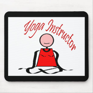 Yoga-Lehrer---Lotos-Positions-Strichmännchen Mousepad