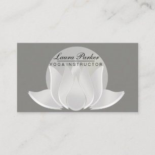 Yoga-Lehrer Lotusblume Grün Vintage-Marmor Visitenkarte