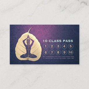YOGA Lehrer Meditation Pose Bodhi Leaf Class Pass Treuekarte