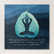 Yoga Lehrer Meditation Pose Bodhi Leaf Cut Quotes