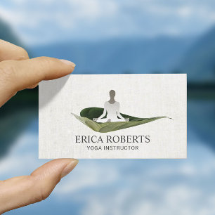Yoga-Lehrer Meditation Zen Foliage Reiki Visitenkarte