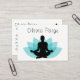 Yoga-Lehrer-Meditations-Lotos-Blume weiblich Visitenkarte (Vorderseite/Rückseite Beispiel)