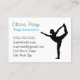 Yoga-Lehrer-Meditations-Lotos-Blume weiblich Visitenkarte (Rückseite)