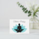 Yoga-Lehrer-Meditations-Lotos-Blume weiblich Visitenkarte (Stehend Vorderseite)