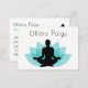 Yoga-Lehrer-Meditations-Lotos-Blume weiblich Visitenkarte (Vorne/Hinten)