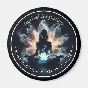 Yoga-Lehrer Meditationspose Leuchtender Nebel Lotu Magnet