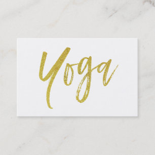*~* Yoga Lehrer Moderner White Gold Lehrer Visitenkarte
