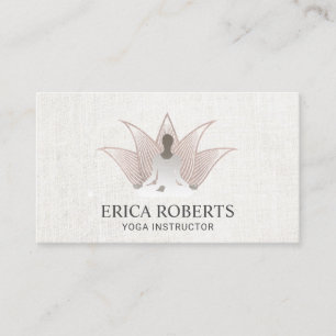 Yoga-Lehrer Rose Gold Lotus Reiki Spa Visitenkarte