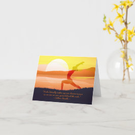 Yoga Lehrer Sun Salutation Halbmond Pose Zitate Karte