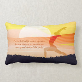 Yoga Lehrer Sun Salutation Halbmond Pose Zitate Lendenkissen