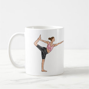 Yoga-Lehrer Tänzer-Pose Lehrer Persönlicher Name Kaffeetasse